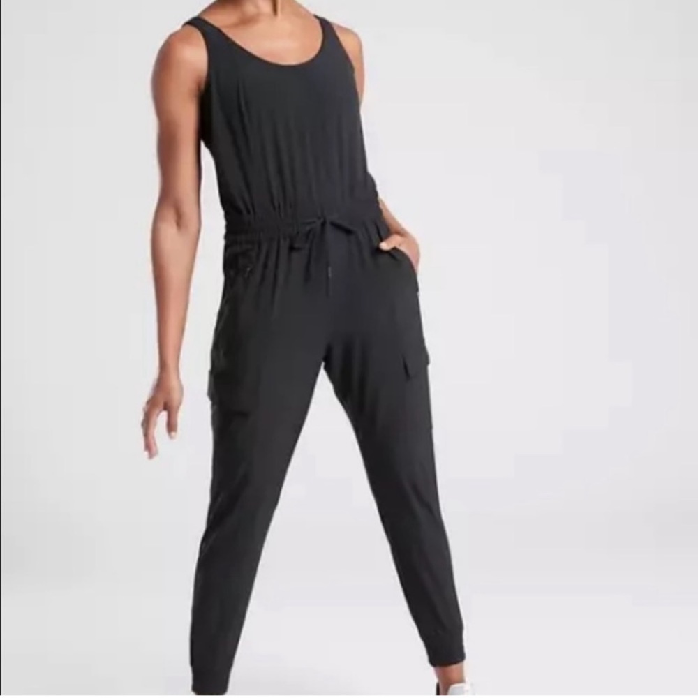 Athleta Unbound Black Jumpsuit Size L